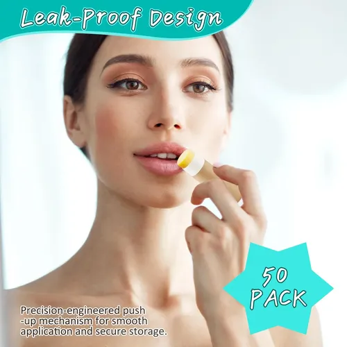 Tubo De Bálsamo Labial De Cartón De 0.3 Oz, 50 Unidades, Pap