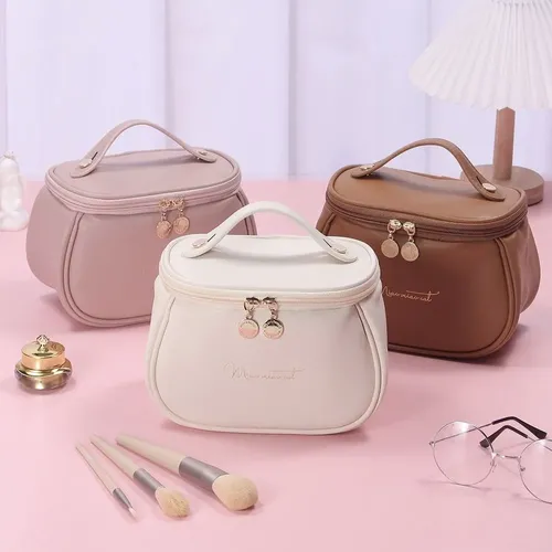 Bolsa De Maquillaje Con Múltiples Compartimentos Y Apertura