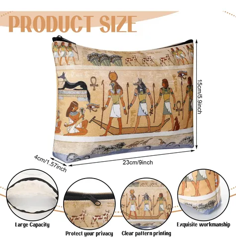 Bolsas De Maquillaje Kacctyen Egyptian, 9 Unidades, Lona, An