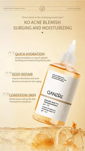 ‘. Tónico Facial Acido Glicólico 7 Qanzire 240ml .;