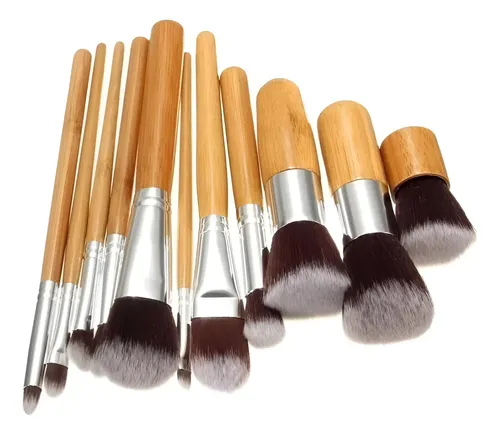 Q 11 Brochas Maquillaje Bambú Cxsm Set M