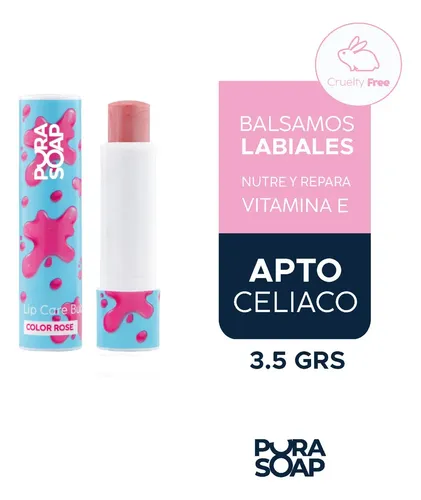 Bálsamo Labial Hidratante Con Color Pura Soap- Bubble/ Rosa