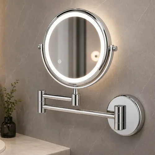 Gimify F97TJ5H7S977H5 Redondo – Luz cálida / Blanco cálido – Plateado – Recargable 20 cm (Incluye: Con luz)