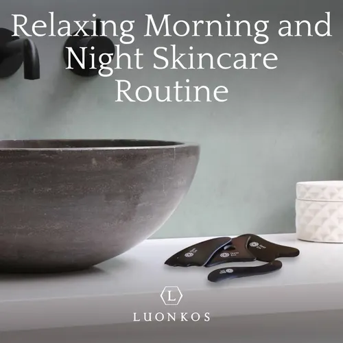 Set De Herramientas De Gua Sha Facial Luonkos De Piedra Bian
