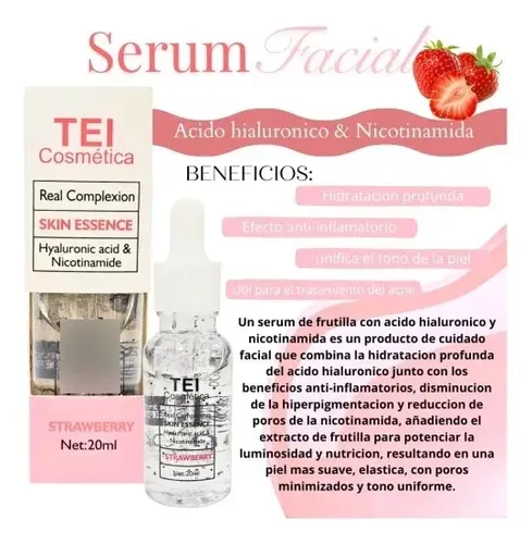 Serum Facial Tei Acido Hialuronico Niacinamida Frutilla
