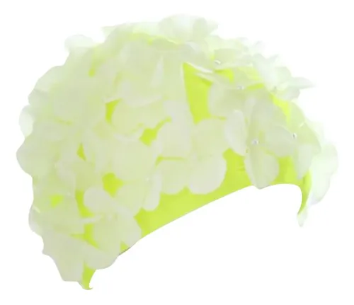 Gorro De Natación De Flores Gorro De Natación Suave Verde