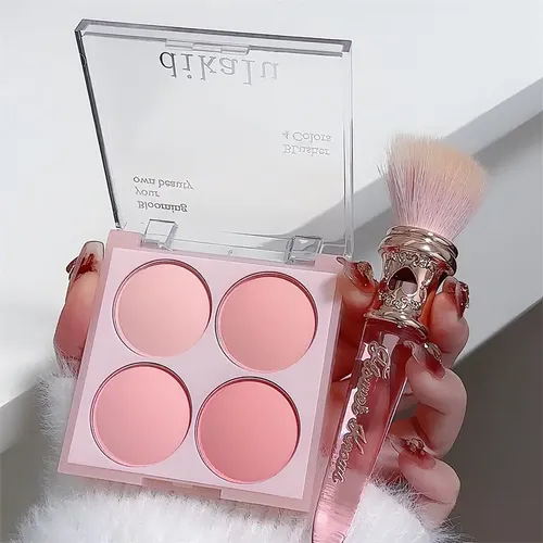 Paleta 4 En 1 Contorno Rubor Mate Satinado Iluminador
