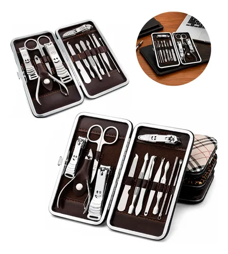Set Corta Uñas Profesional Tijera Pinza Y Estuche