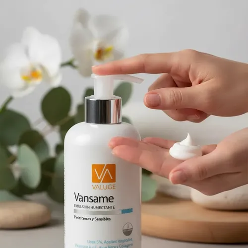 Vansame Emulsion Urea 5% Vitamina A Y E Humectante 250ml Fragancia Neutro