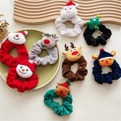 Diademas Elásticas De Felpa Para El Cabello Navideño Y Cruji