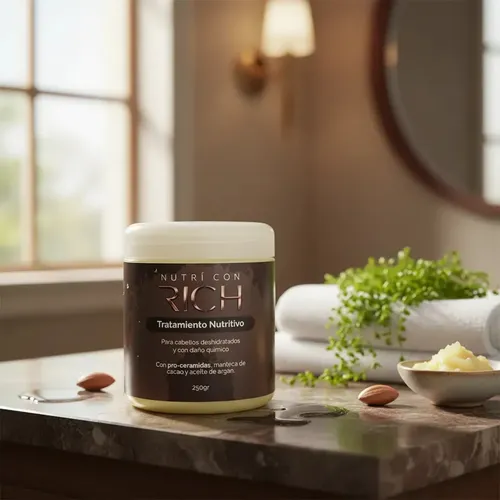 Máscara Rich Cova Tratamiento Nutrición Apto Método Curly Anti Frizz Baño De Crema Rulos Ondas Y Afro