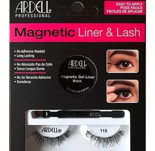 Kit Pestañas Postizas Magnéticas Ardell Liner & Lash 110 Natural