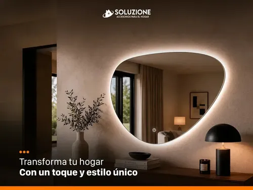 Bronzen LED Trasera Irregular – Fría – Sin marco – Corriente eléctrica Incluye: Con luz)