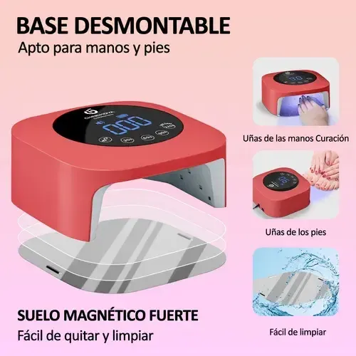 Cabina Inalámbrica Uv/led Para Uñas Manicura 72w Cherimoya