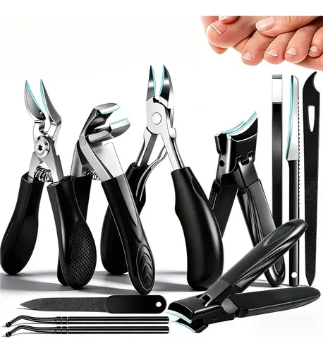 Set De 11 Herramientas De Manicura En Acero Inoxidable