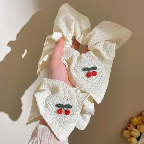 Cintas Para El Cabello Con Estampado De Cerezas Para Coletas