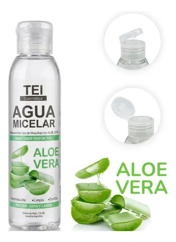 Agua Micelar Aloe Vera Tei Cosmética 130ml Limpieza Facial