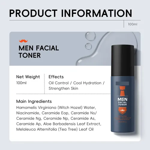 Tónico Facial Hidratante Para Hombre Control De Brillo 100ml