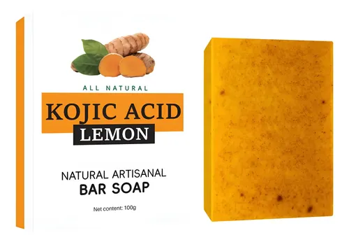 Paquete De 3 Jabones Kójicos De Limón Y Cúrcuma, Jabón Kójic