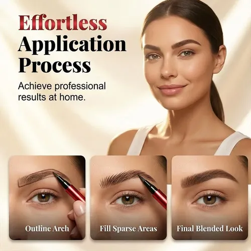 Lápiz Microblading Para Cejas 4 Puntas Marrón Apryew