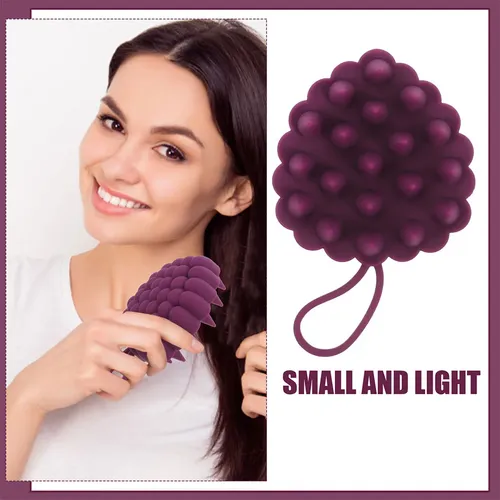 Cepillo Para Cuero Cabelludo Para Eliminar Caspa 2 Piezas Purple
