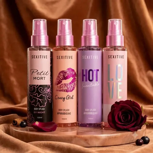 Kit 4 Body Splash Mujer Con Feromonas Afrodisiacos Sexitive