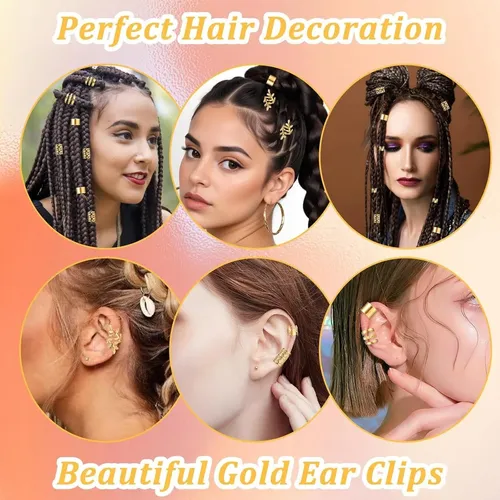 48 Piezas De Abalorios For Trenzas De Cabello,