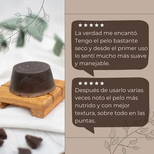 Shampoo Y Acondicionador Solido Chocolate, Reparador