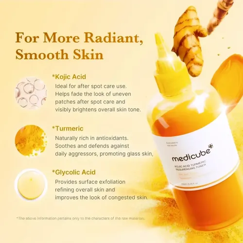Tónico Facial Coreano Medicube Ácido Kójico Y Cúrcuma 250ml