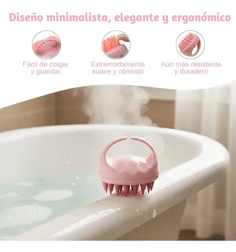 3 Cepillos Masajeadores Capilares De Silicona Para Ducha