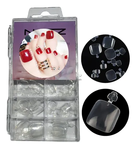 Tips Soft Gel Para Pies Caja X120 Pcs Manicura Uñas Postizas
