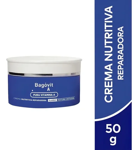Crema Bagóvit Nutritiva con Vitamina A Hipoalergénica para Todo Tipo de Piel 50g
