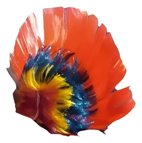 Peluca Punk Cresta Multicolor Cotillon