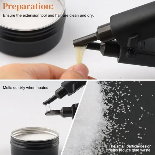 Polvo Para Extensiones De Cabello Keratin Glue Glamordove, 5