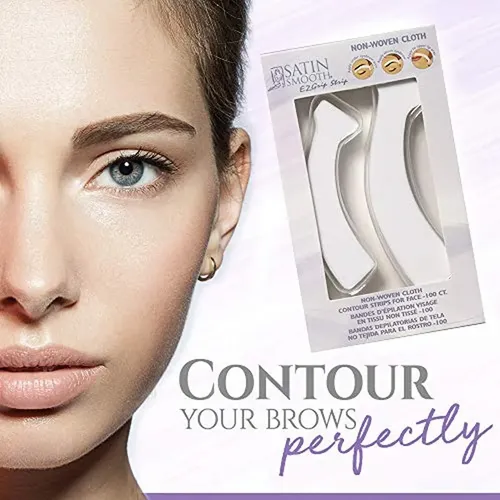Tiras De Cera Para Cejas Ez Grip Satin Smooth, No Tejidas, W