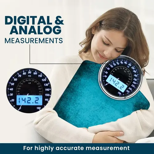 Eilison – Báscula Digital Y Analógica 2 En 1 Altamente Av. Color Azul