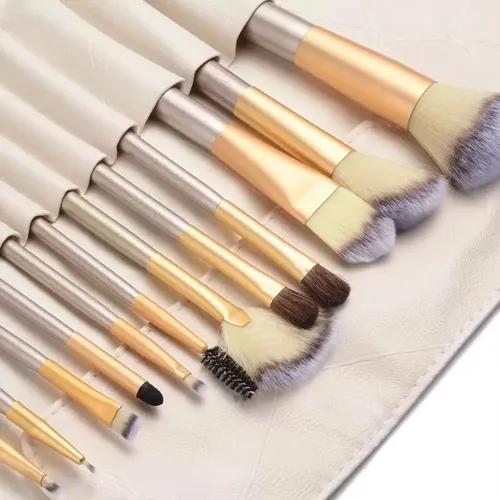 Set 24 Brochas Pinceles Maquillaje Premium Con Estuche