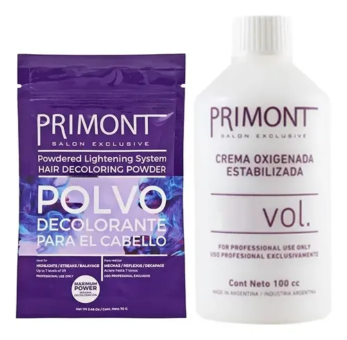Kit Reflejos Mechas+ Decolorante+oxidante + Bandas- Primont