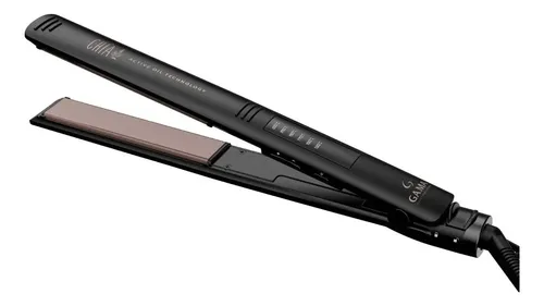 Planchita De Pelo Ga.ma Italy Elegance Essentian Oils Chia Led Negra