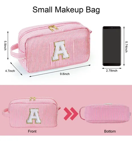 Bolsa De Cosméticos Yoolife Initial Para Mujer Rosa S