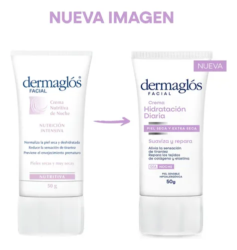 Dermaglós Facial Crema Nutritiva De Noche Pieles Secas Muy Secas Antiarrugas Antiedad