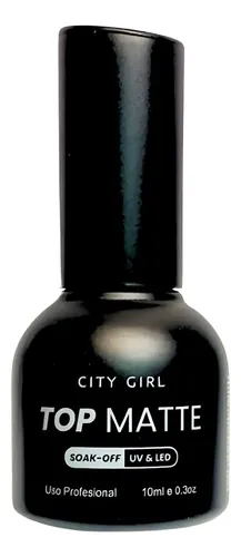 Top Coat Matte City Girl 10ml Uv/led Efecto Mate Profesional