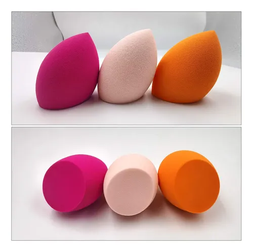 Juego De 3 Esponjas De Maquillaje De Belleza Para Uso Seco