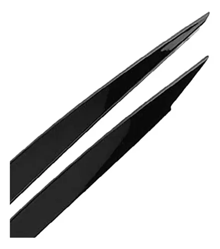 2 Uds Pegatinas De Cejas De Faro Delantero Negro Brillante
