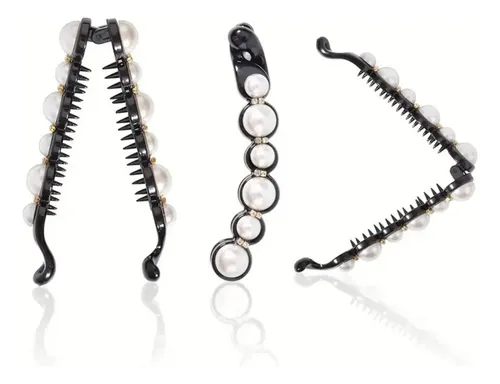 Pinzas Para Cola De Caballo Con Forma De Perla, Juego De .