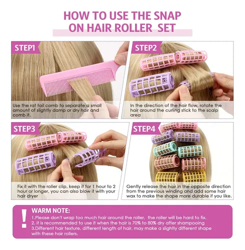 Rulos De Plástico Para Cabello Willbond 36 Piezas Con 2 Pein