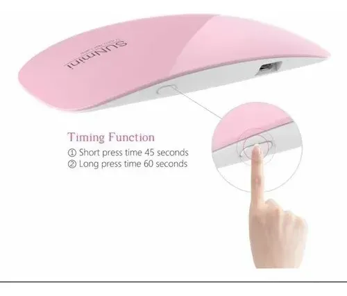 Mini Cabina Uv/led Sun Uñas Gelificadas Semipermanente Rosa