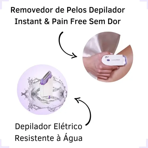 Depiladora Vello Corporal Recargable Removedor 2 Cabezales Color Blanco