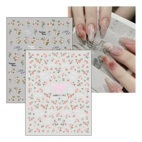 Jmeowio Pegatinas Para Uñas Primavera Floral 9 Hojas