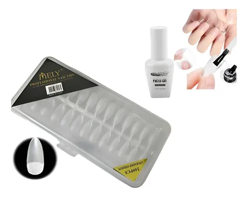 Tips Soft Gel Matte Cortos Mely Para Manos Y Pies 240U Almendra